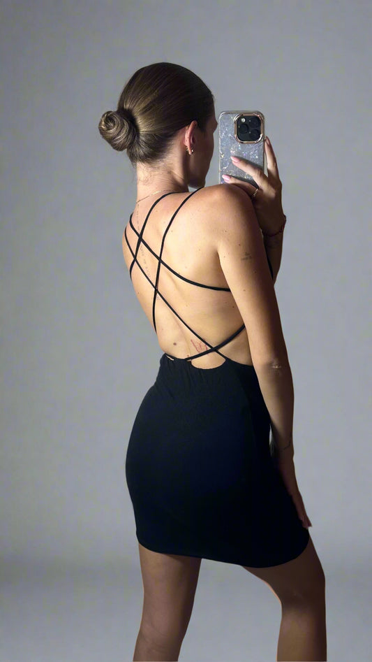 Short Dress Backless - Indah Clothing